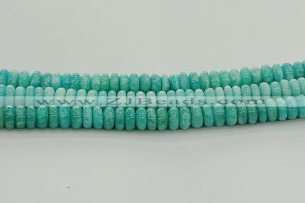 CAM1603 15.5 inches 6*10mm rondelle natural peru amazonite beads