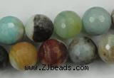 CAM166 15.5 inches 16mm faceted round amazonite gemstone beads