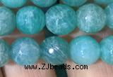 CAM1662 15.5 inches 8mm faceted round Russian amazonite beads