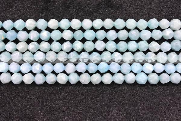 CAM1705 15.5 inches 6mm faceted nuggets amazonite gemstone beads