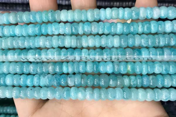 CAM1710 15.5 inches 4*7mm rondelle natural amazonite beads