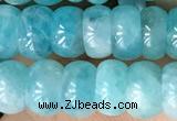 CAM1711 15.5 inches 4.5*8mm rondelle natural amazonite beads