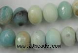 CAM173 15.5 inches 10*14mm faceted rondelle amazonite gemstone beads