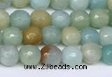 CAM1745 15.5 inches 6mm faceted round amazonite beads wholesale