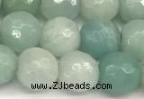 CAM1770 15 inches 6mm faceted round amazonite beads