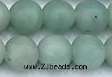 CAM1786 15 inches 8mm round matte amazonite beads, 2mm hole