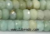 CAM1793 15 inches 4*6mm faceted rondelle amazonite beads