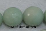 CAM181 15.5 inches 16mm faceted round amazonite gemstone beads