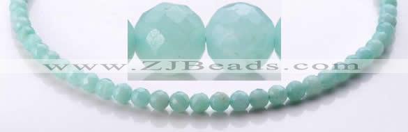 CAM26 faceted round 6mm natural amazonite stone beads wholesale