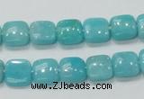 CAM306 15.5 inches 10*10mm square natural peru amazonite beads wholesale