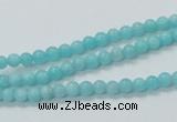 CAM307 15.5 inches 4mm round natural peru amazonite beads wholesale