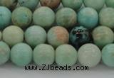 CAM322 15.5 inches 8mm round natural peru amazonite beads