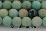 CAM323 15.5 inches 10mm round natural peru amazonite beads