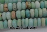 CAM328 15.5 inches 4*8mm rondelle natural peru amazonite beads