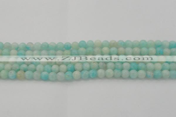 CAM332 15.5 inches 7mm round natural peru amazonite beads