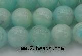 CAM334 15.5 inches 10mm round natural peru amazonite beads