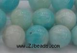 CAM335 15.5 inches 12mm round natural peru amazonite beads