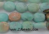 CAM336 15.5 inches 8*10mm oval natural peru amazonite beads