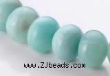 CAM36 10*14mm natural amazonite rondelle beads Wholesale