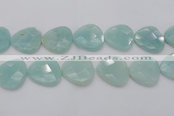 CAM367 15.5 inches 33*33mm faceted triangle amazonite beads