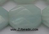 CAM370 15.5 inches 25*30mm faceted octagonal amazonite beads