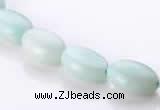 CAM38 flat oval natural amazonite 8*12mm beads Wholesale