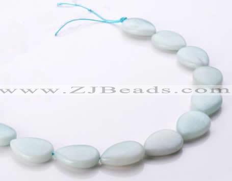 CAM51 natural amazonite 18*25mm flat teardrop beads Wholesale