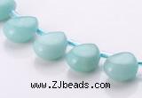 CAM52 8*11mm flat teardrop natural amazonite gemstone beads