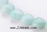 CAM54 heart 12*12mm natural amazonite gemstone beads Wholesale