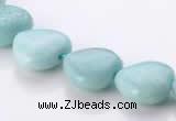 CAM55 heart natural amazonite 14*14mm gemstone beads Wholesale