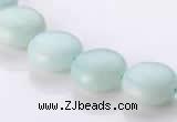 CAM58 12mm coin natural amazonite gemstone beads Wholesale