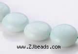 CAM59 14mm coin natural amazonite gemstone beads Wholesale