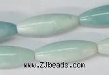 CAM603 15.5 inches 10*30mm rice Chinese amazonite gemstone beads