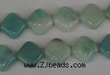 CAM626 15.5 inches 12*12mm diamond Chinese amazonite gemstone beads