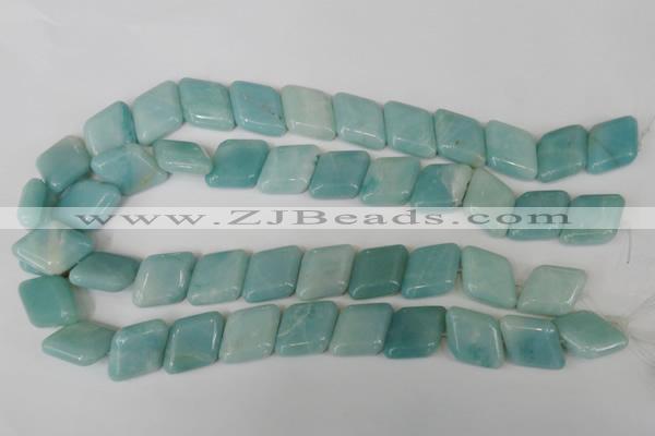 CAM627 15.5 inches 17*17mm diamond Chinese amazonite gemstone beads