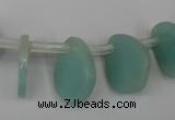 CAM635 Top-drilled 18*22mm leaf Chinese amazonite gemstone beads