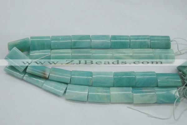 CAM672 15.5 inches 18*25mm flat tube amazonite gemstone beads