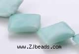 CAM72 7*18*18mm rhombic natural amazonite beads Wholesale