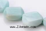 CAM73 20*20mm faceted rhombic natural amazonite beads Wholesale