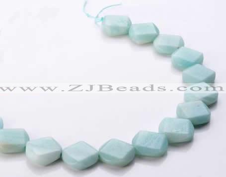 CAM73 20*20mm faceted rhombic natural amazonite beads Wholesale