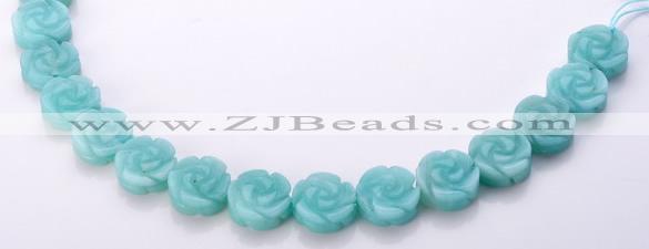 CAM79 natural amazonite 5*14mm carved flower beads Wholesale