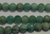 CAM812 15.5 inches 8mm faceted round Brazilian amazonite beads