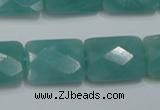 CAM963 15.5 inches 15*20mm faceted rectangle amazonite gemstone beads
