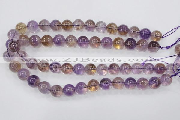 CAN05 15.5 inches 14mm round natural ametrine gemstone beads
