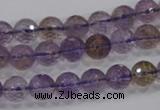 CAN09 15.5 inches 8mm faceted round natural ametrine gemstone beads