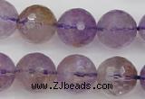 CAN154 15.5 inches 12mm faceted round natural ametrine beads