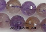 CAN155 15.5 inches 14mm faceted round natural ametrine beads