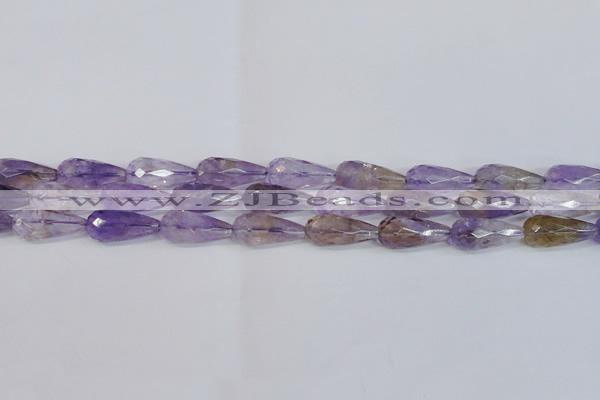 CAN180 15.5 inches 12*25mm faceted teardrop natural ametrine beads