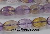 CAN20 15.5 inches 10*14mm faceted rice natural ametrine beads
