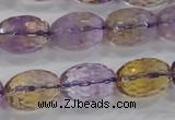 CAN21 15.5 inches 13*18mm faceted rice natural ametrine beads